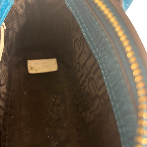 Henri Bendel Carlyle Micro Mini Satchel blue Pebbled Leather Crossbody Bag - Picture 5 of 16